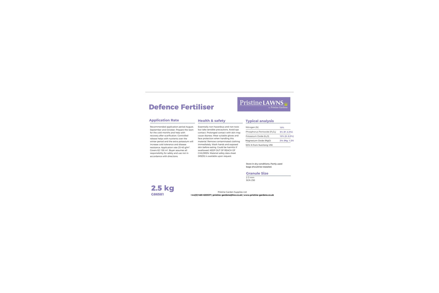 1. Defence- Autumn Lawn Feed