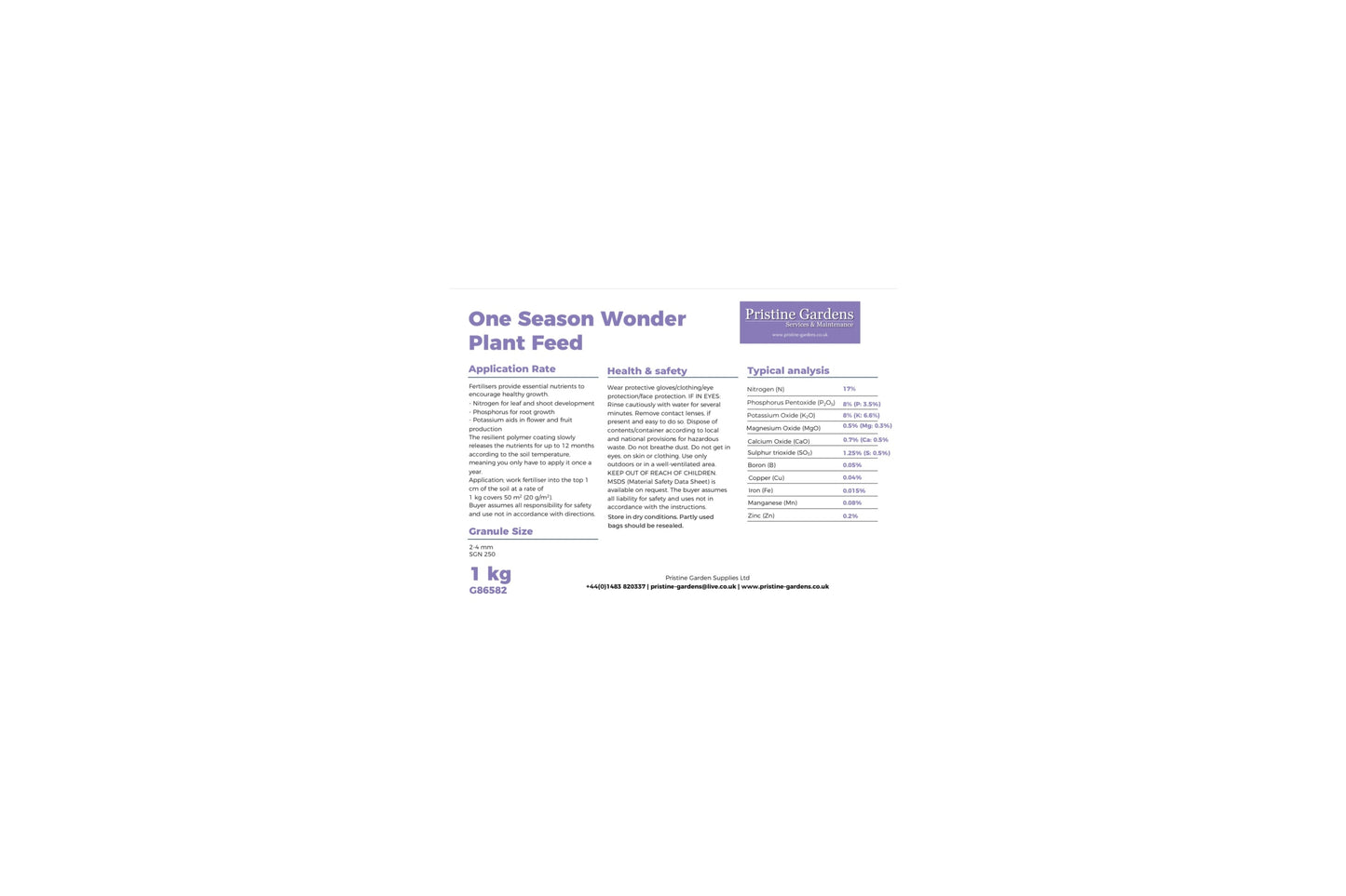 Long Lasting Premium Plant Feed