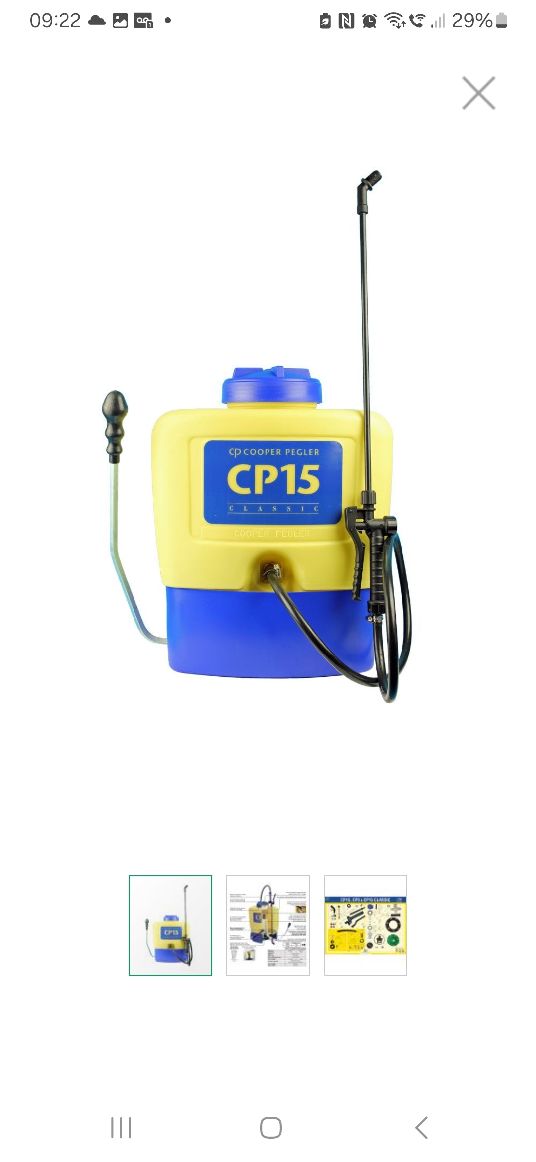 Cooper Pegler CP15 Classic Knapsack Sprayer 15Ltr Classic Series